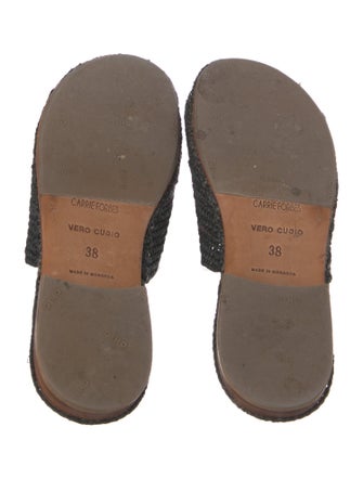 Carrie Forbes Raffia Mesh Accents Slides