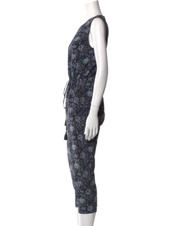 Carolina K Floral Print Crew Neck Jumpsuit