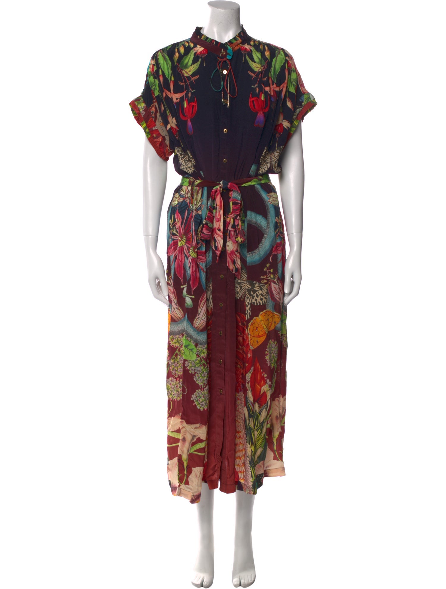 Carolina K Printed Long Dress w/ Tags