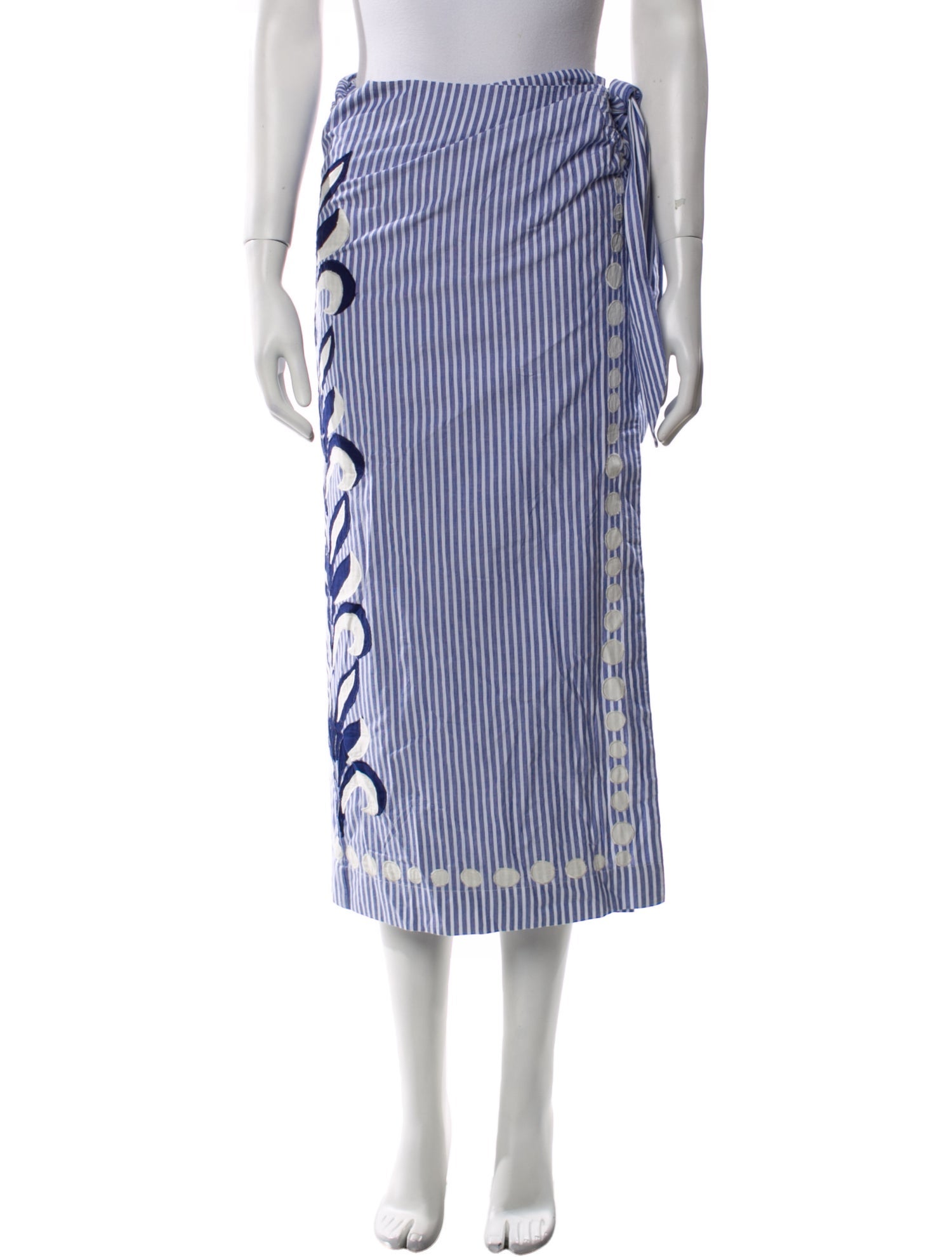 Carolina K Striped Midi Length Skirt