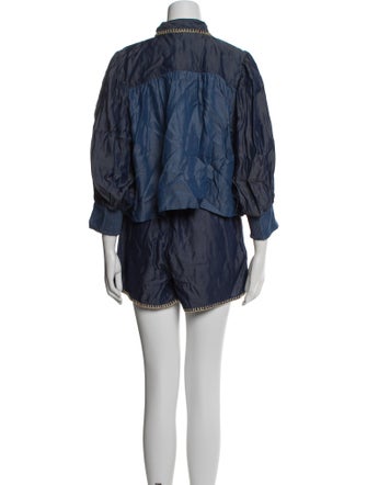 Carolina K Graphic Print Whipstitch Trim Short Set