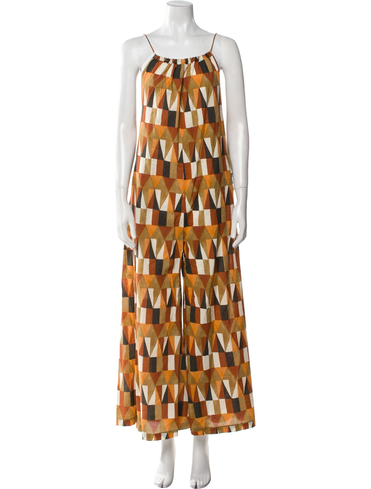 Carolina K Printed Square Neckline Jumpsuit