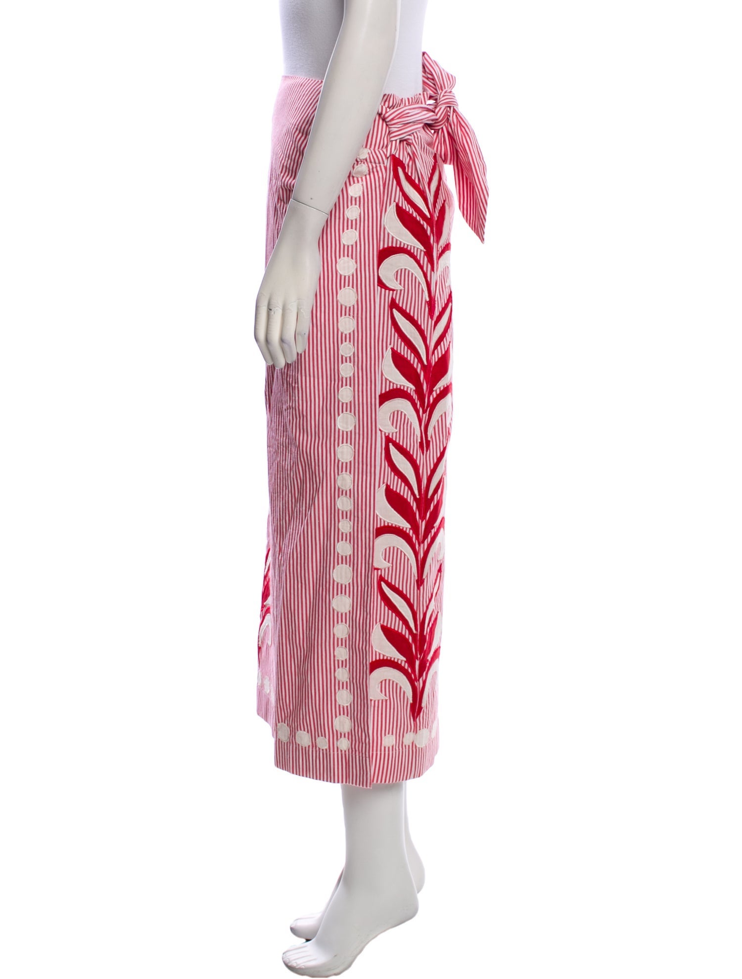 Carolina K Striped Midi Length Skirt