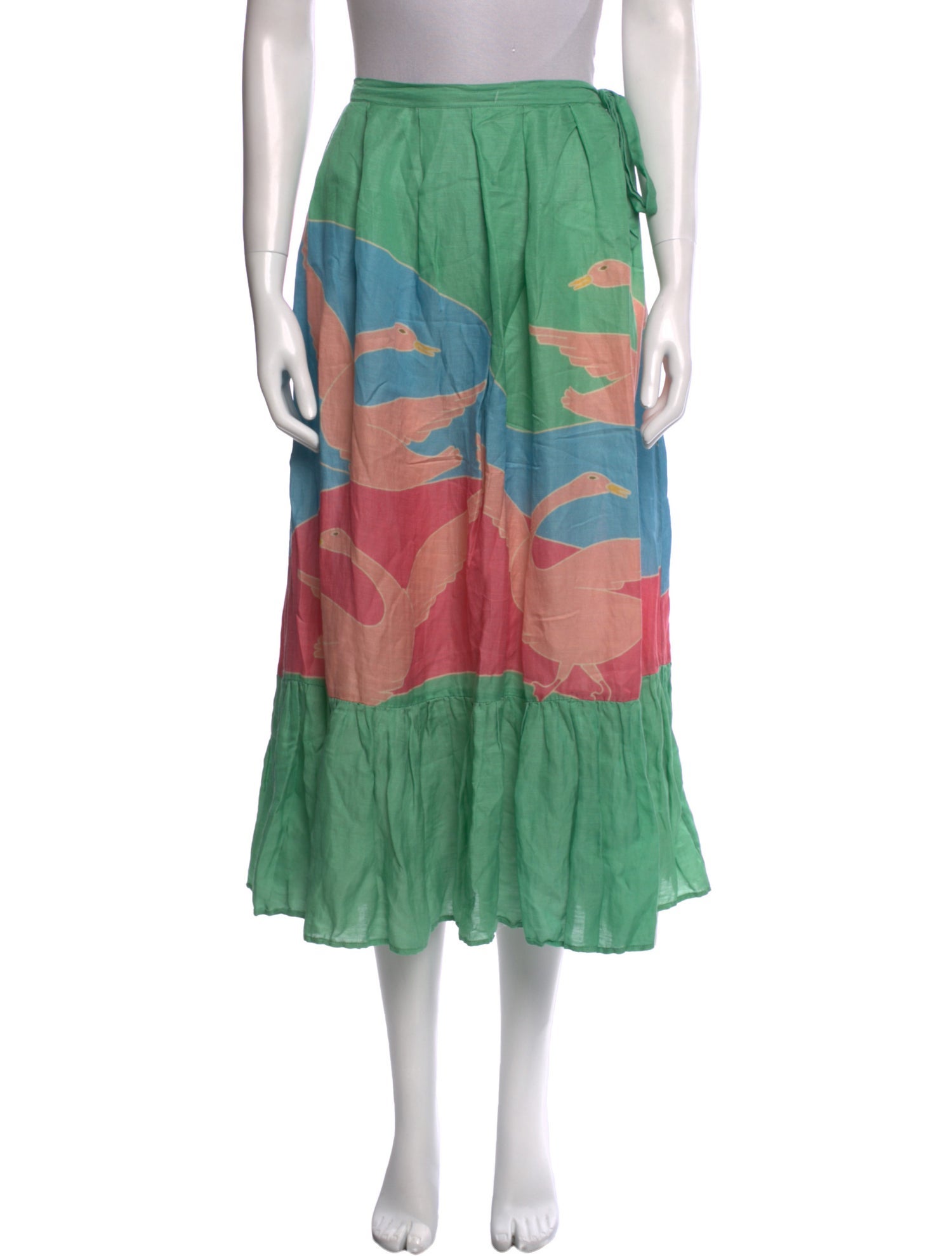 Carolina K Printed Midi Length Skirt