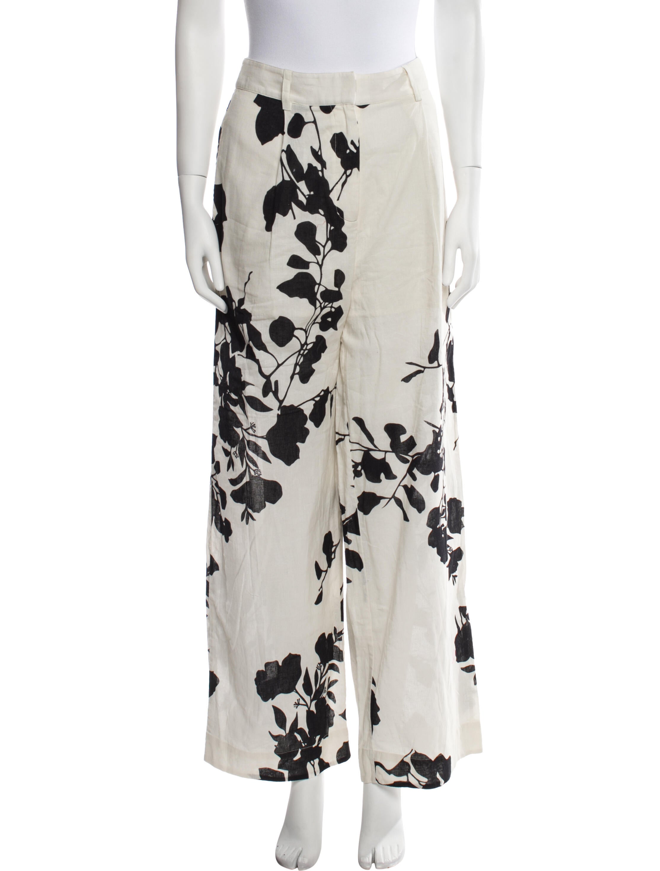Carolina K Floral Print Wide Leg Pants