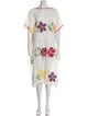Carolina K Graphic Print Whipstitch Trim Nightgown