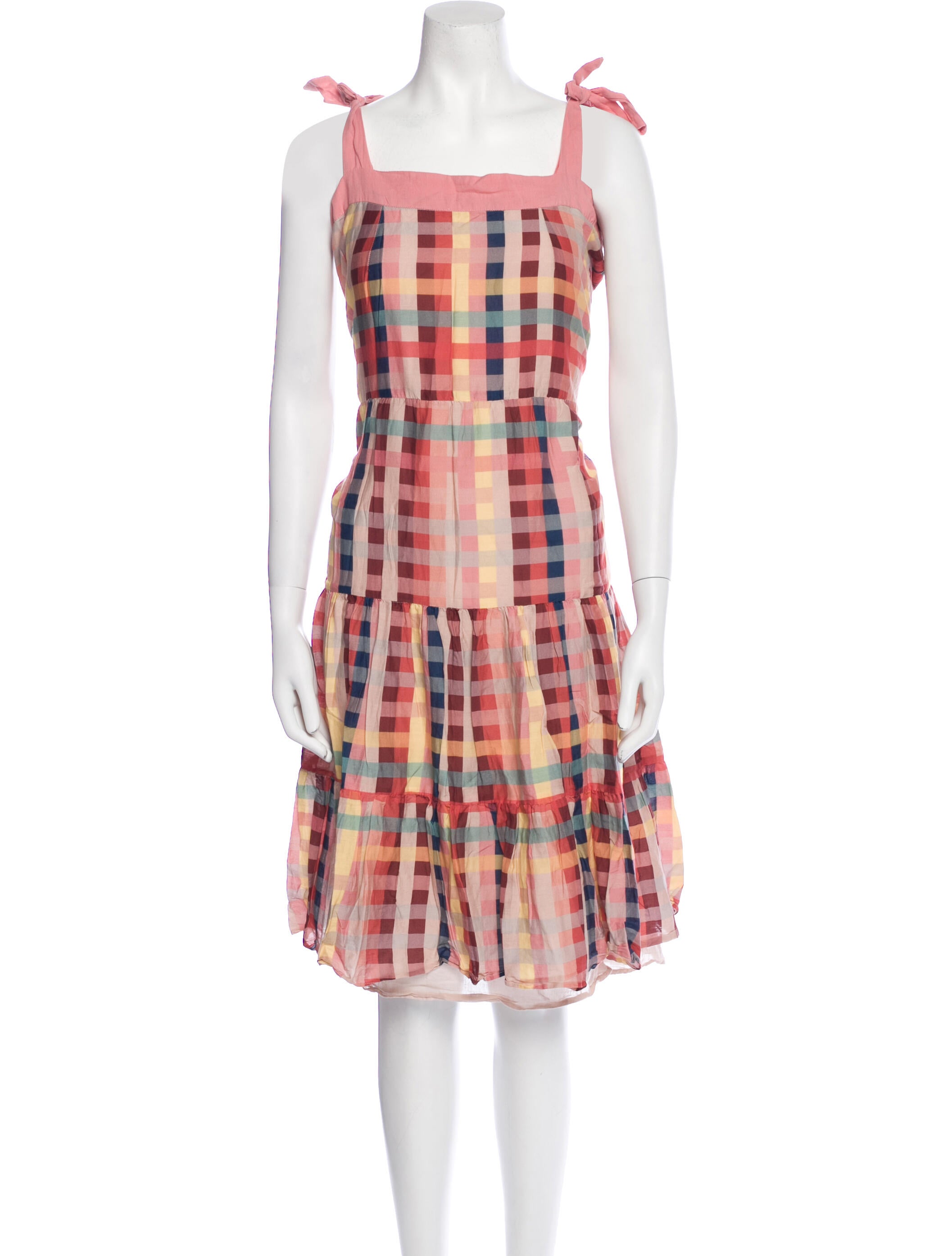 Carolina K Plaid Print Knee-Length Dress