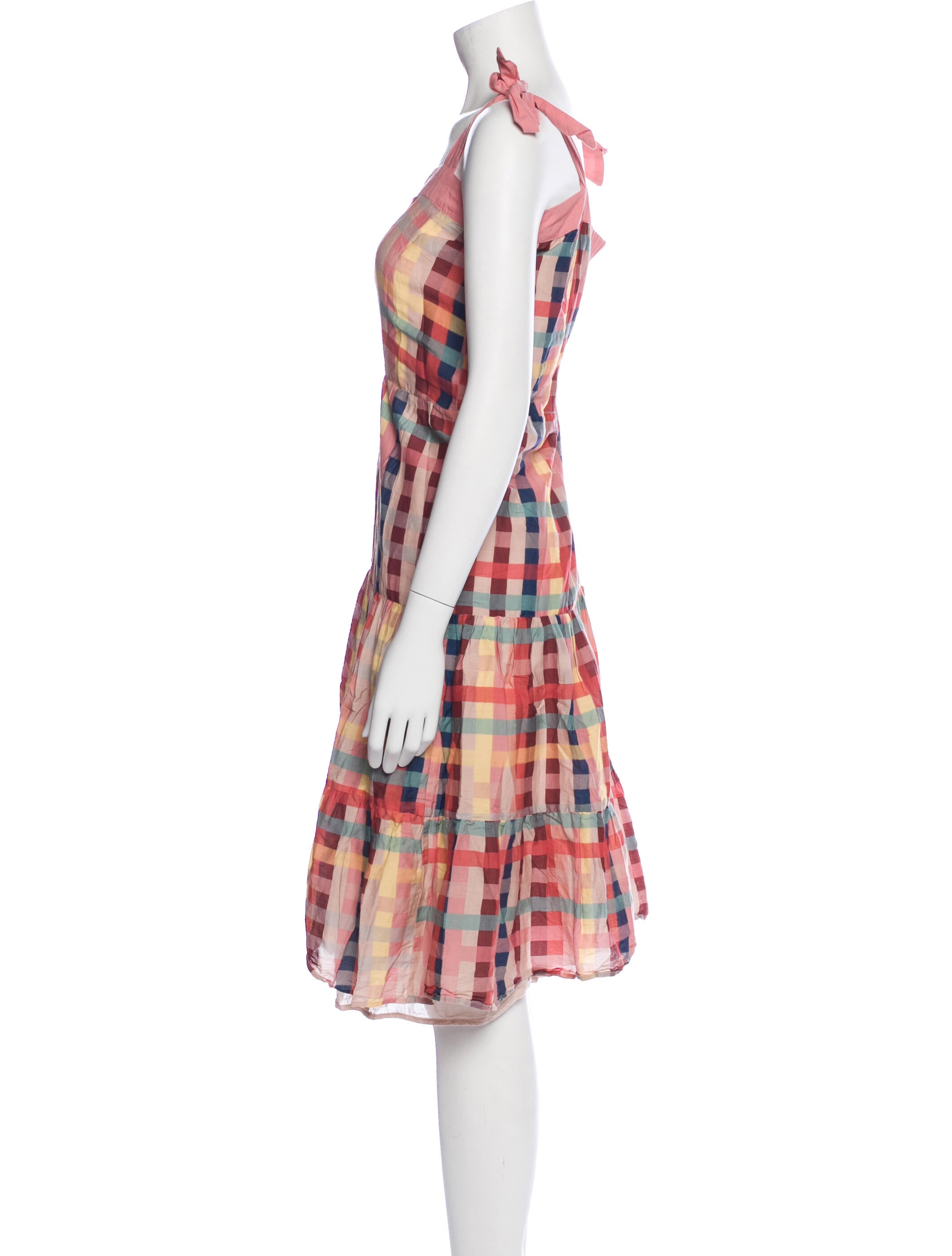 Carolina K Plaid Print Knee-Length Dress