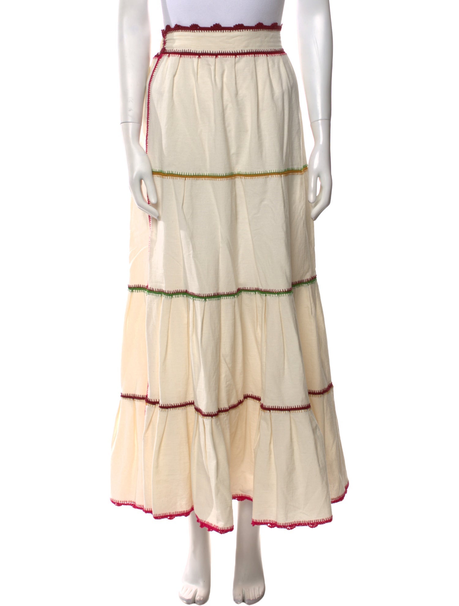 Carolina K Striped Long Skirt