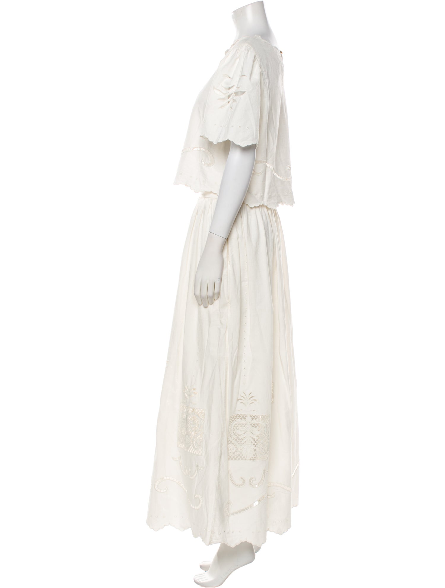 Carolina K Eyelet Trim Skirt Set w/ Tags