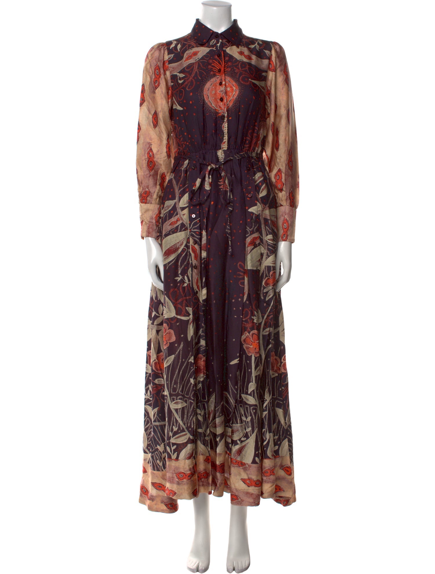 Carolina K Printed Long Dress