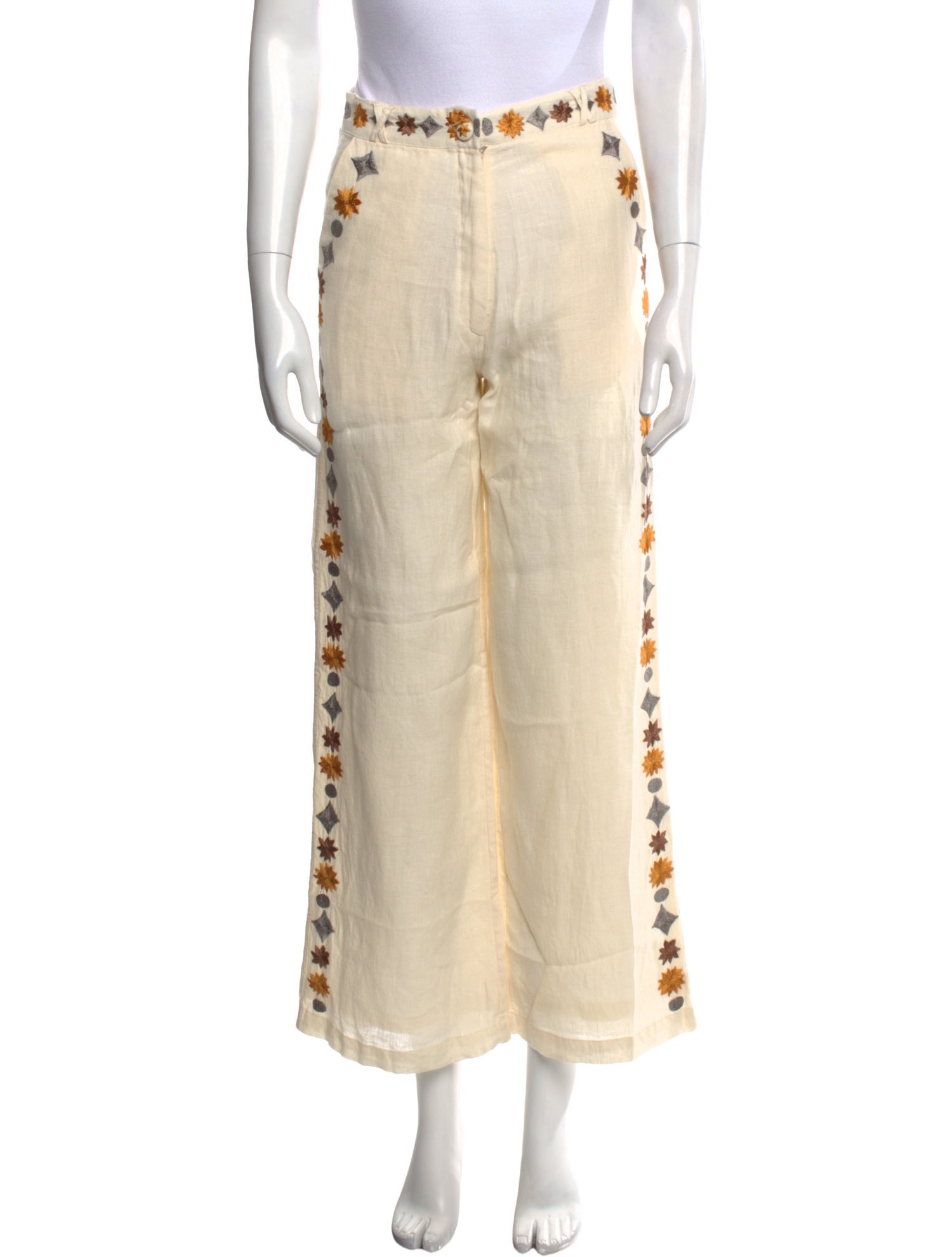 Carolina K Graphic Print Wide Leg Pants