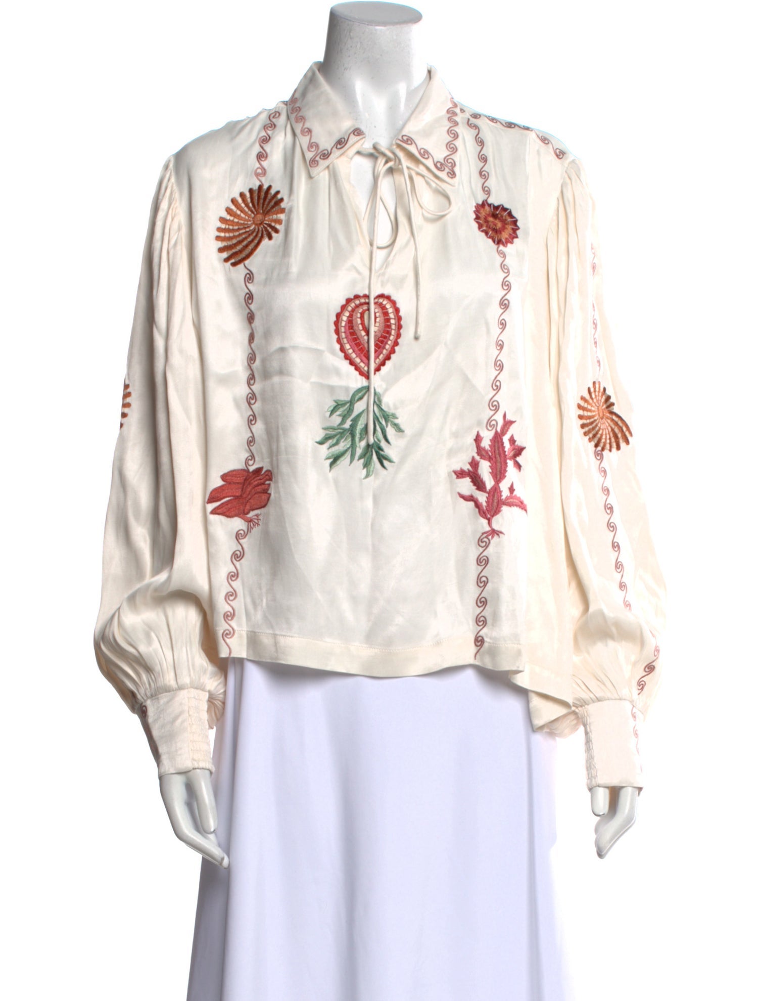 Carolina K Printed Long Sleeve Blouse