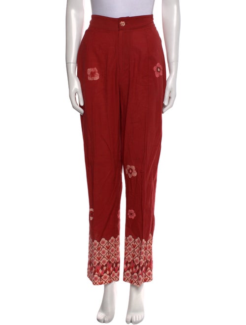 Carolina K Floral Print Straight Leg Pants