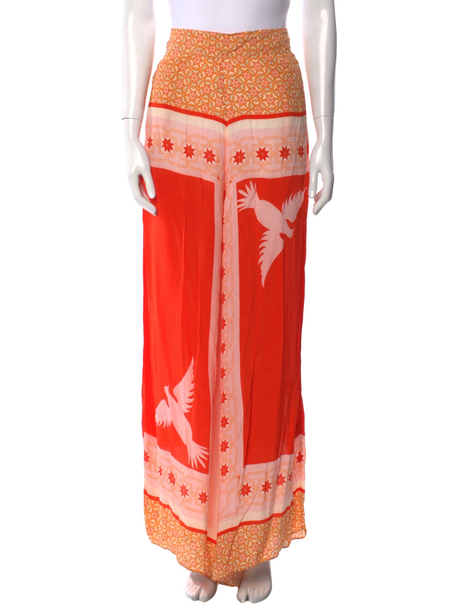 Carolina K Printed Wide Leg Pants