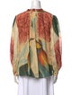 Carolina K Silk Printed Button-Up Top