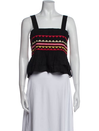 Carolina K Linen Striped Crop Top