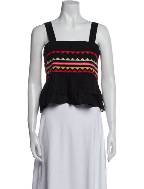 Carolina K Linen Striped Crop Top