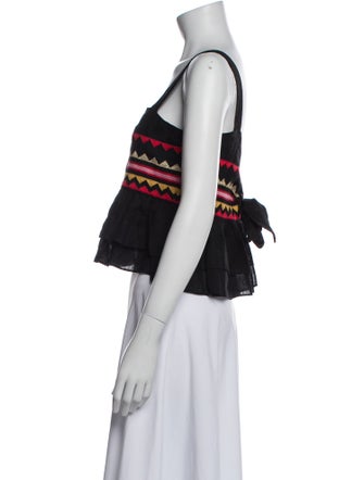 Carolina K Linen Striped Crop Top