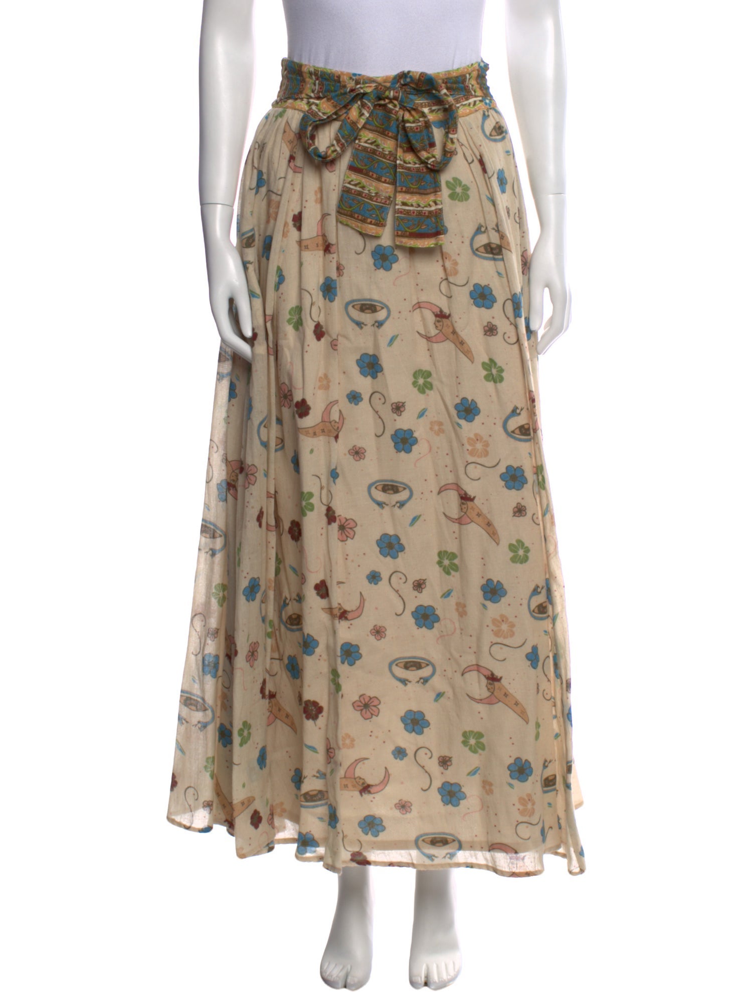 Carolina K Printed Midi Length Skirt