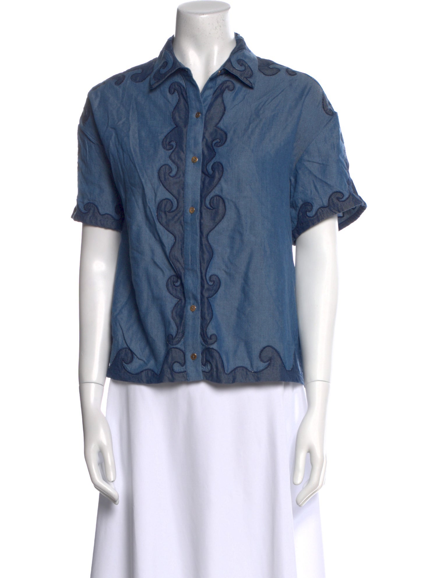 Carolina K Short Sleeve Button-Up Top