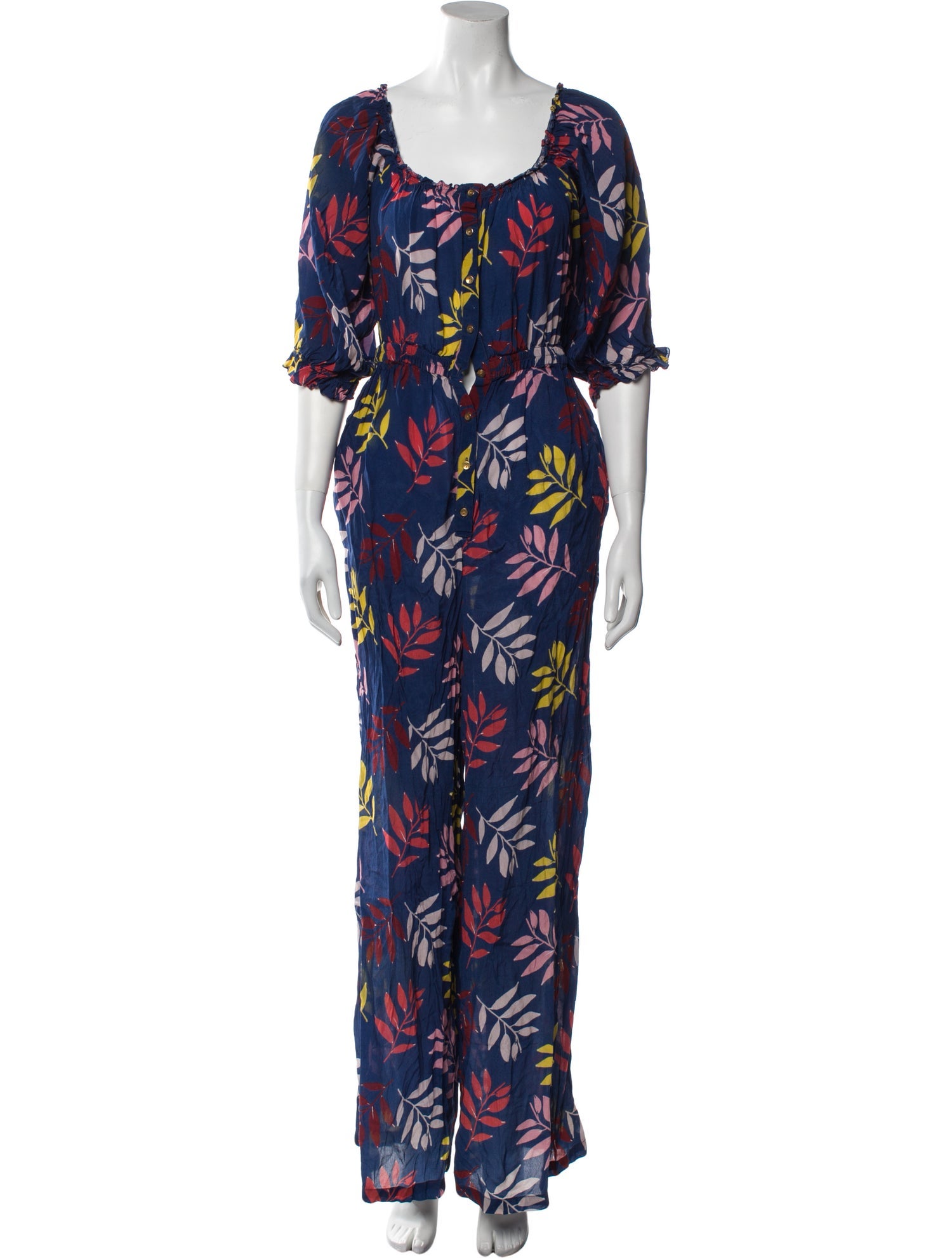 Carolina K Printed Scoop Neck Jumpsuit