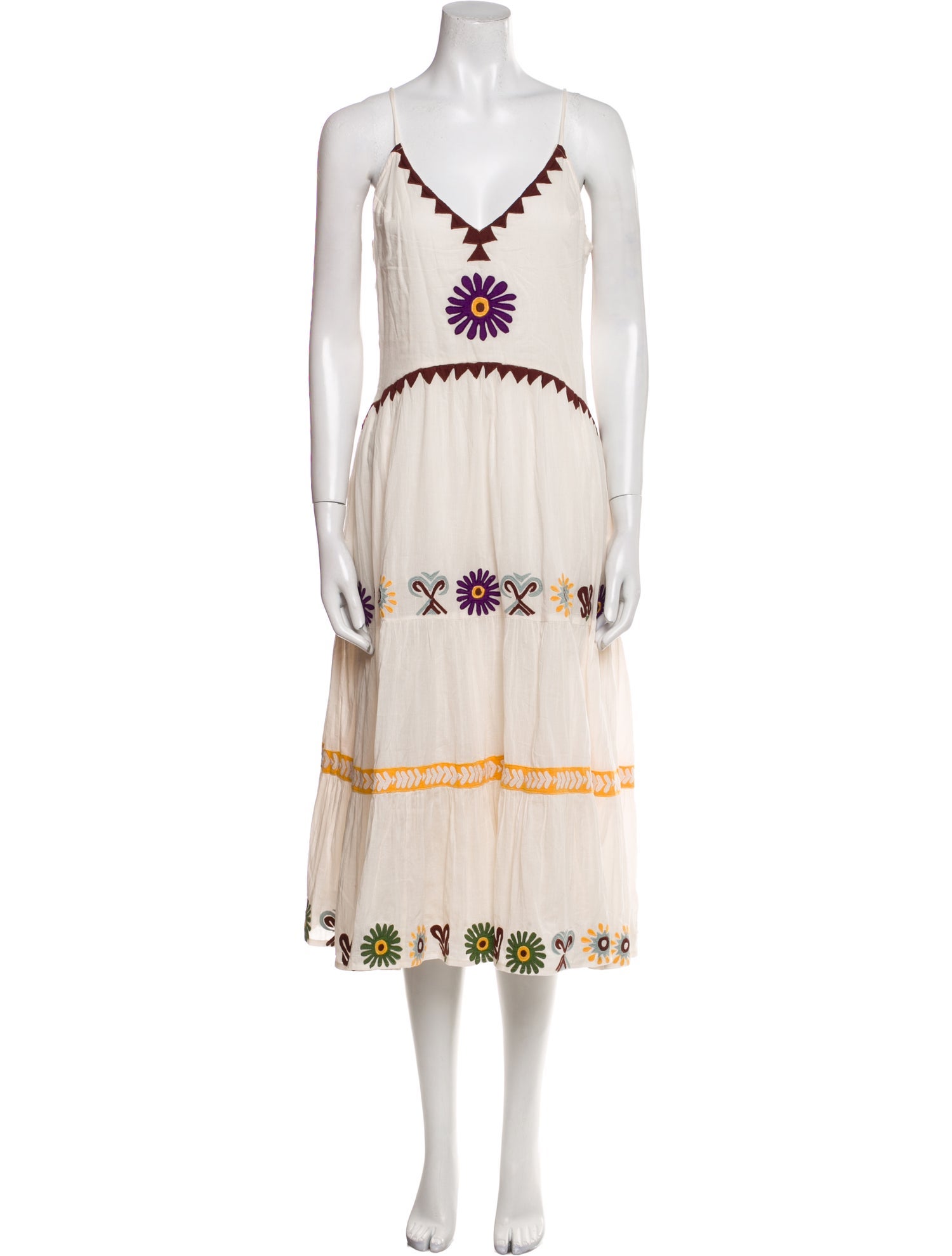 Carolina K Striped Midi Length Dress