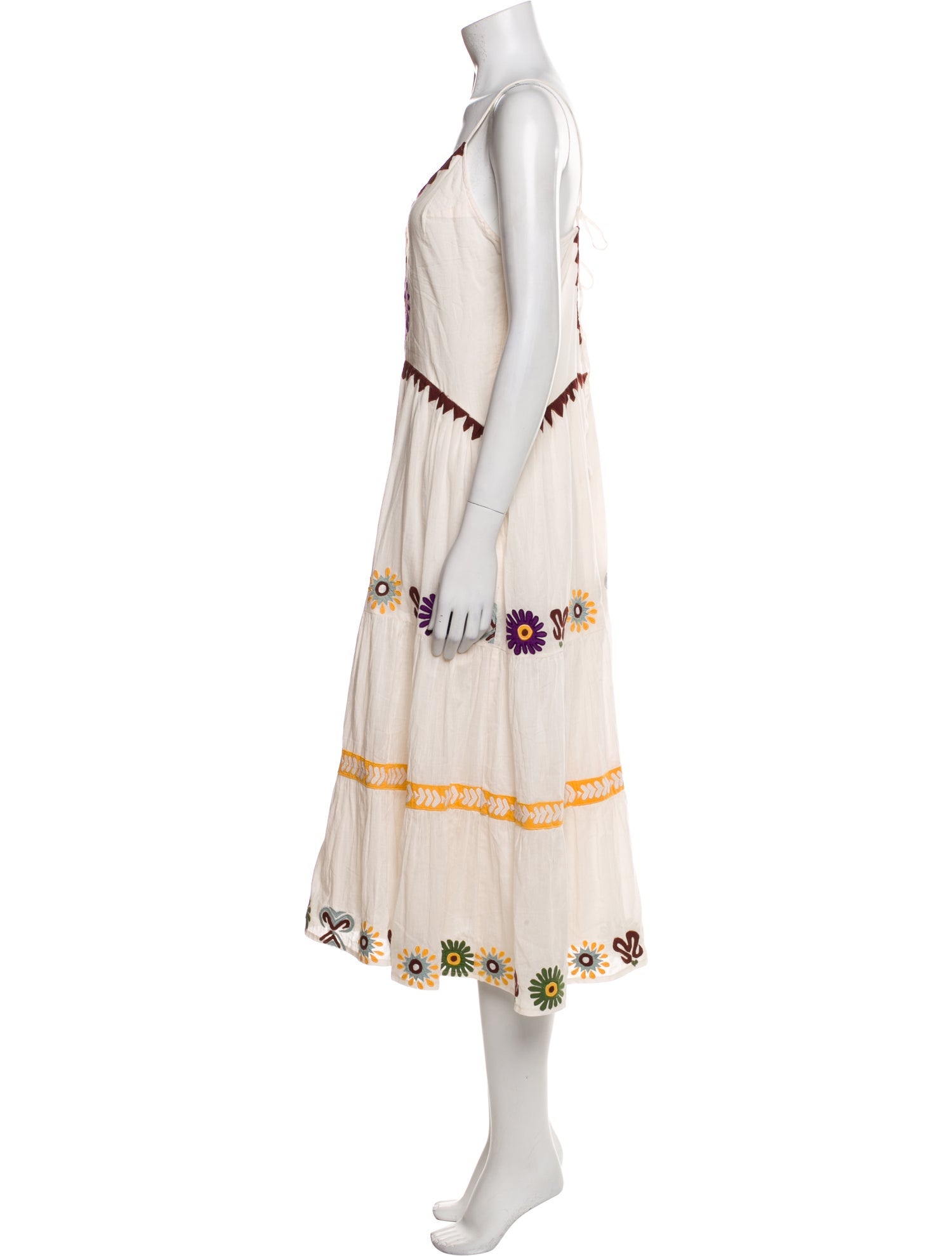 Carolina K Striped Midi Length Dress