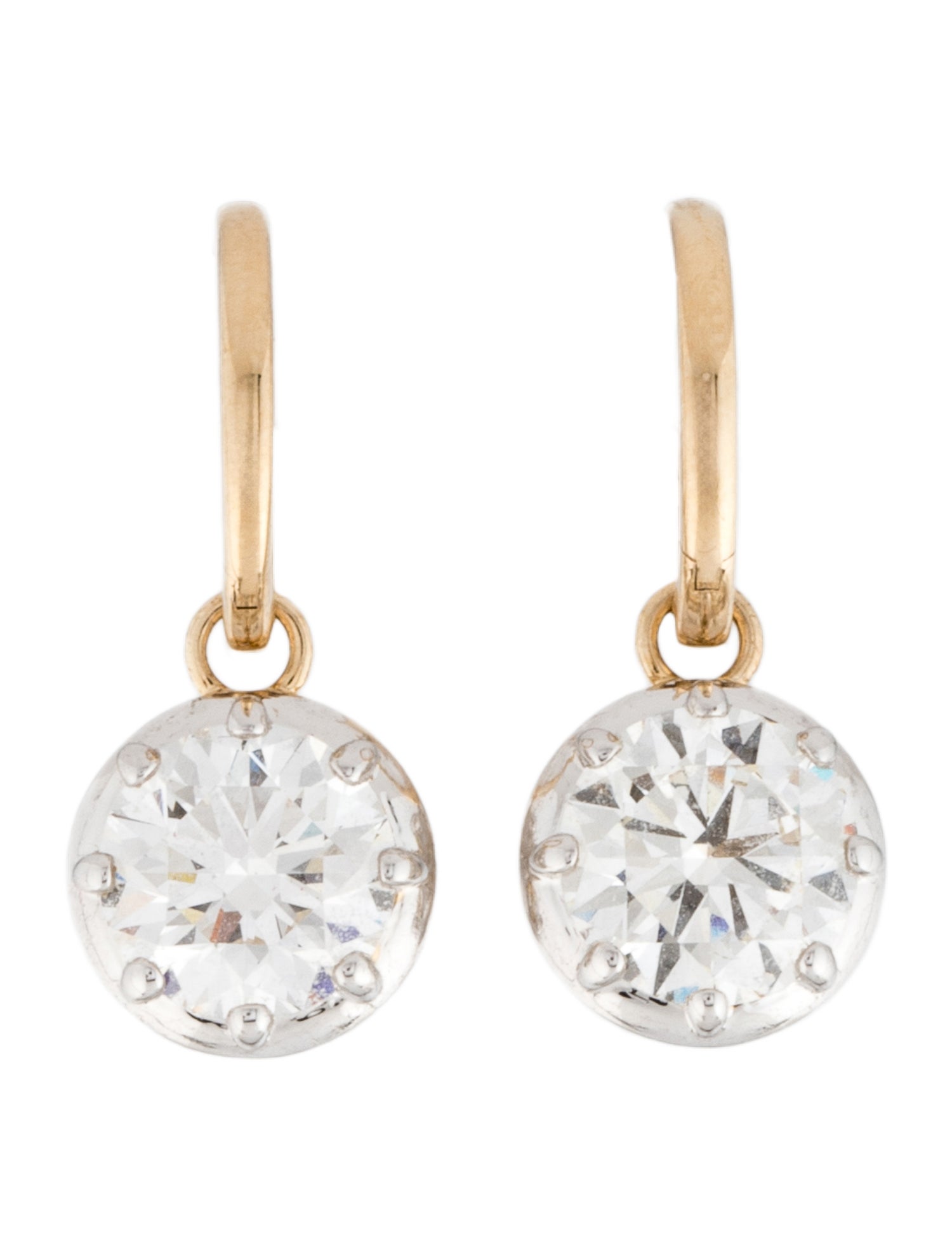 Carat Atelier 14K 3.89ctw Lab-Grown Diamond Drop Earrings
