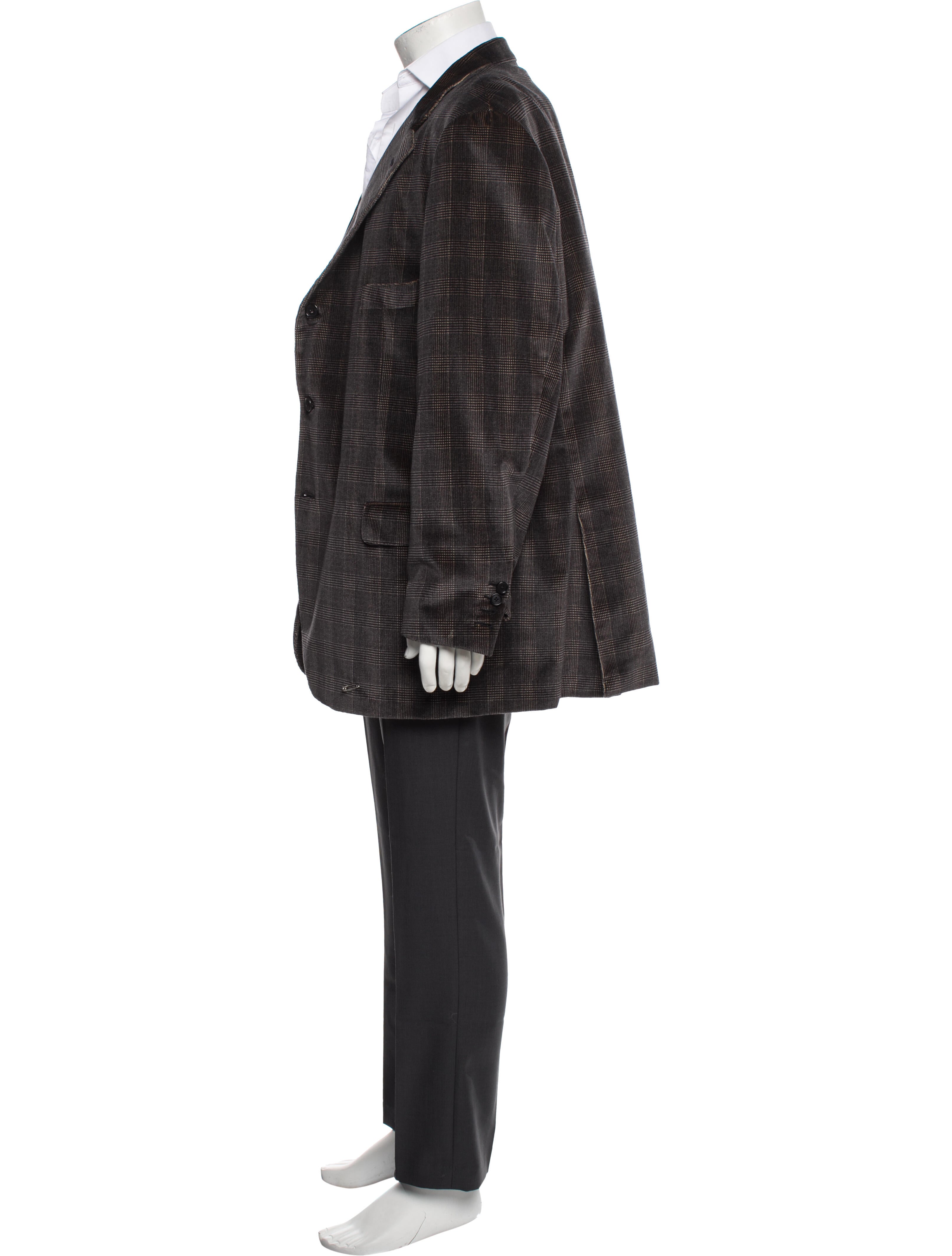 CARUSO Plaid Print Blazer