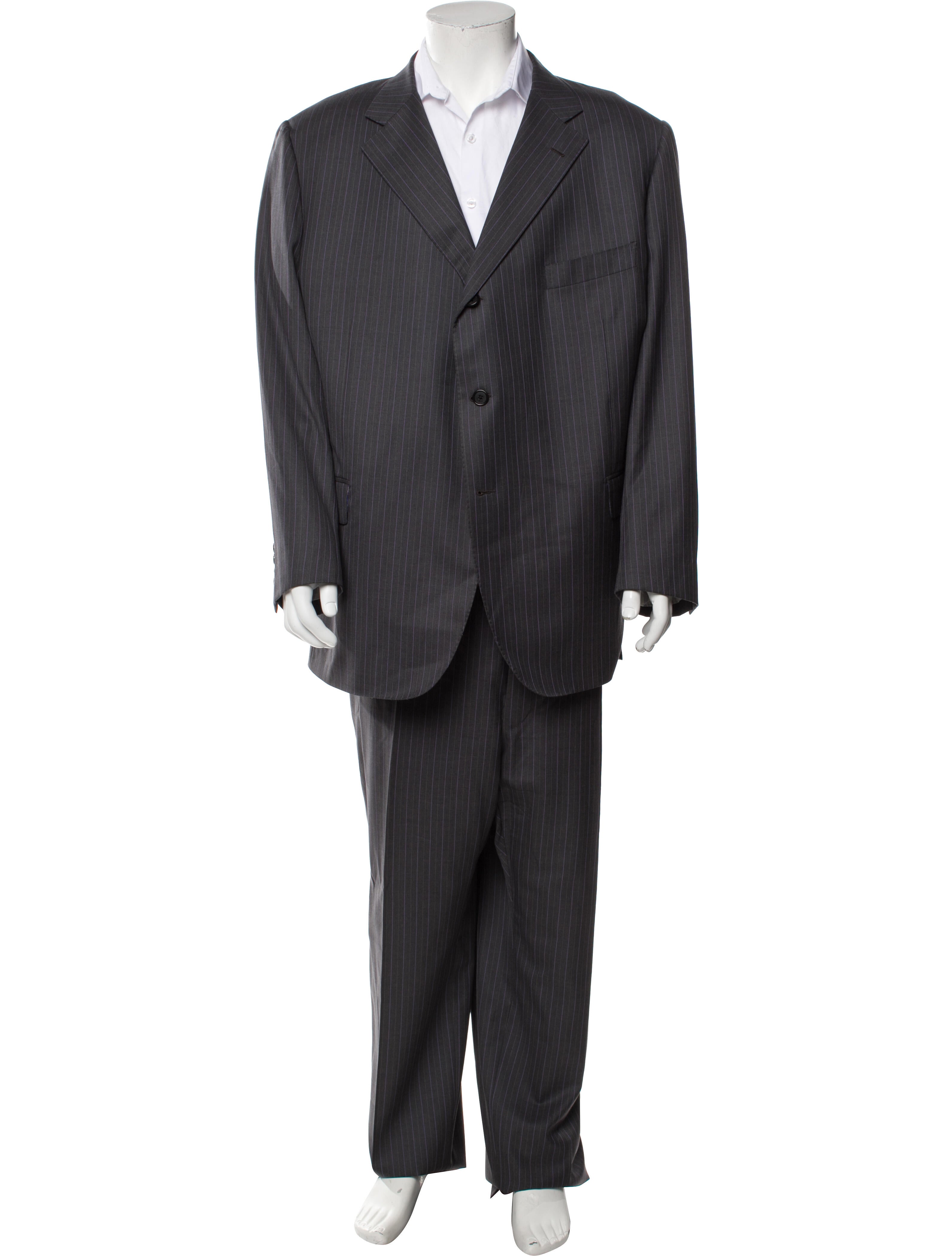 CARUSO Wool Striped Two-Piece Suit