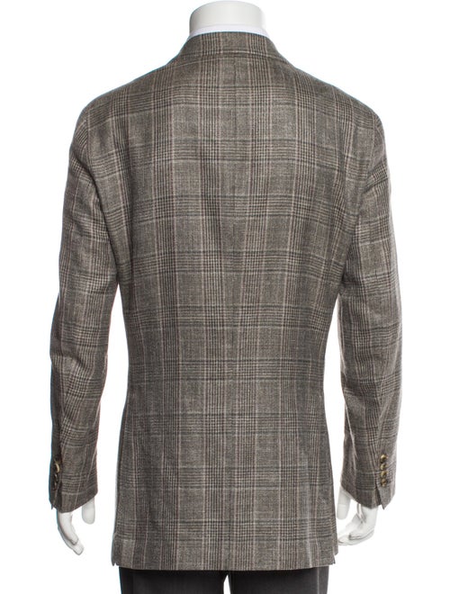 CARUSO Plaid Print Overcoat