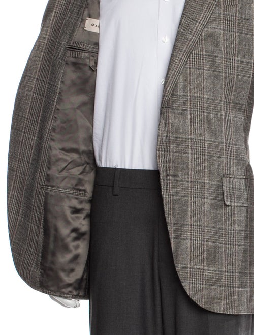 CARUSO Plaid Print Overcoat