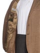 CARUSO Camel Hair Plaid Print Peacoat