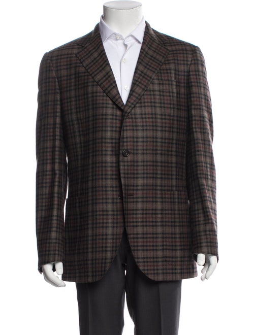 CARUSO Cashmere Plaid Print Blazer