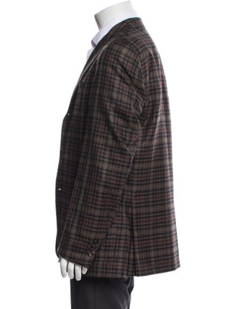 CARUSO Cashmere Plaid Print Blazer