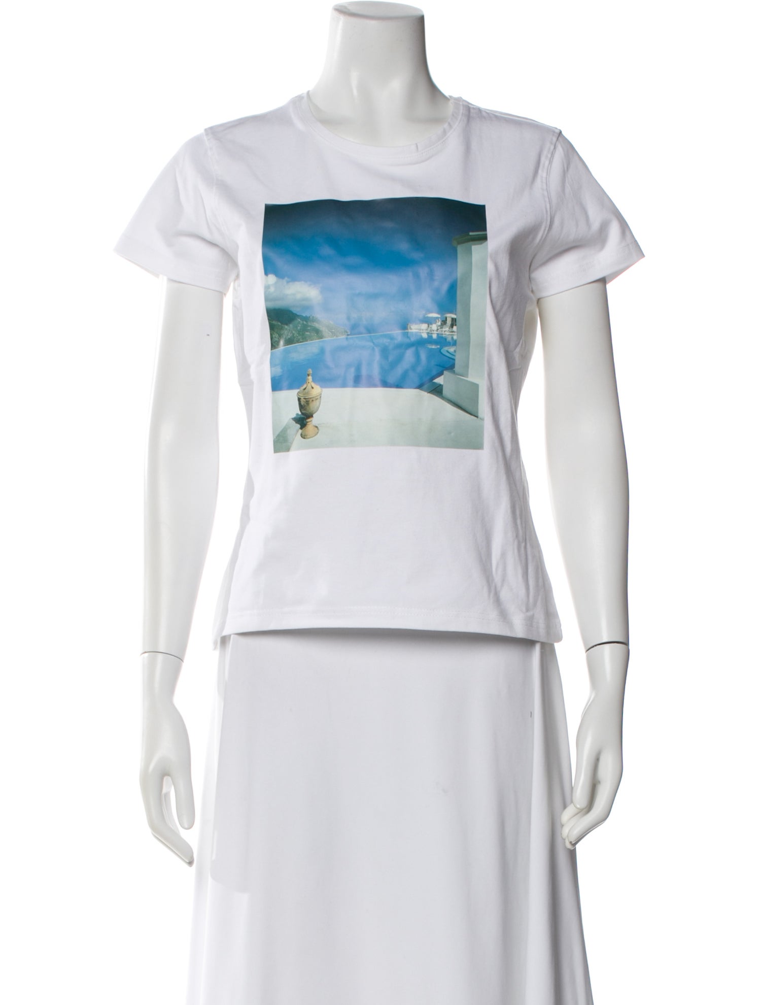 CARUSO Graphic Print Crew Neck T-Shirt