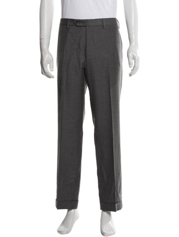 Pre-owned Caruso Wool Dress Pants W/ Tags In Grey