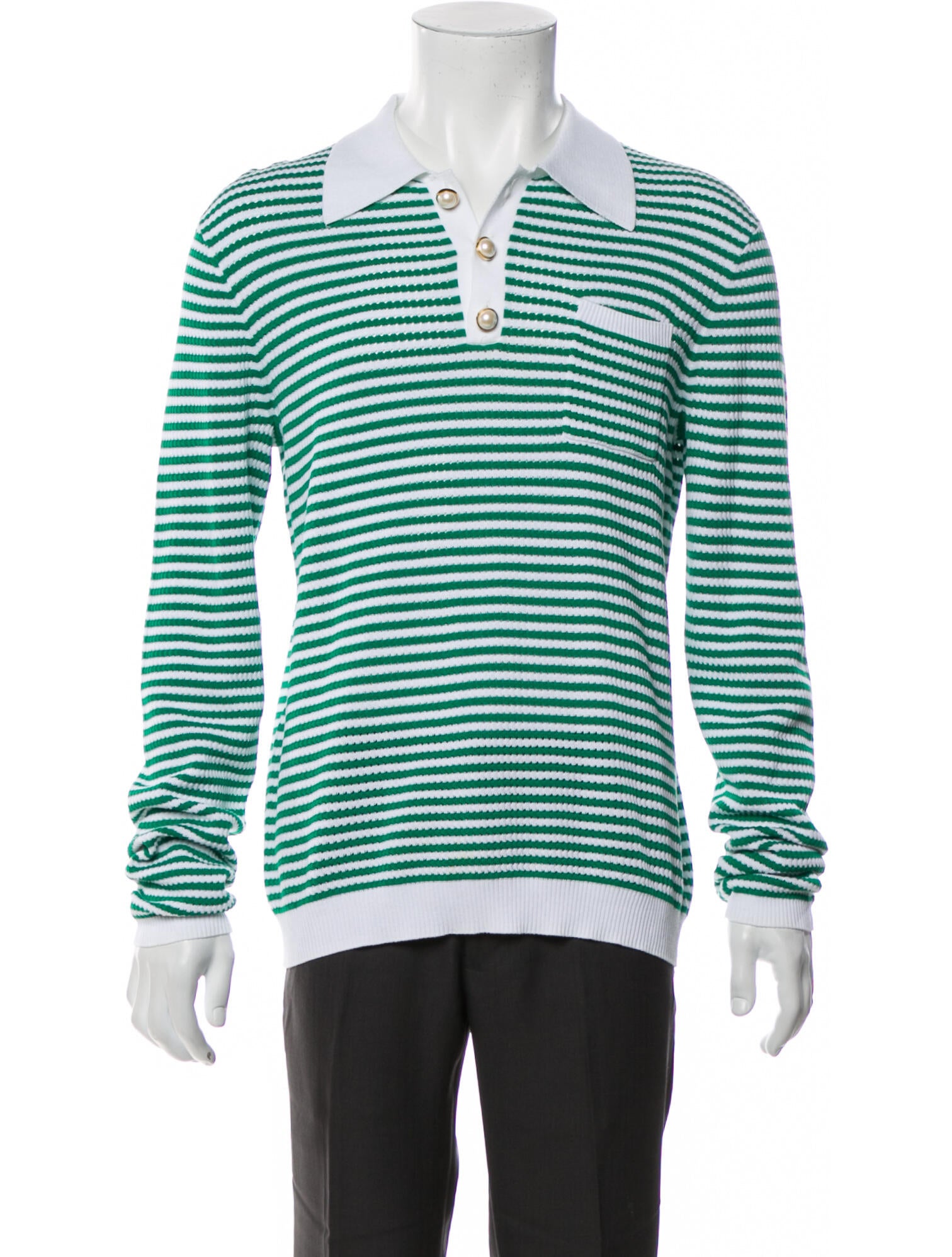 Casablanca 2021 Striped Polo Sweater
