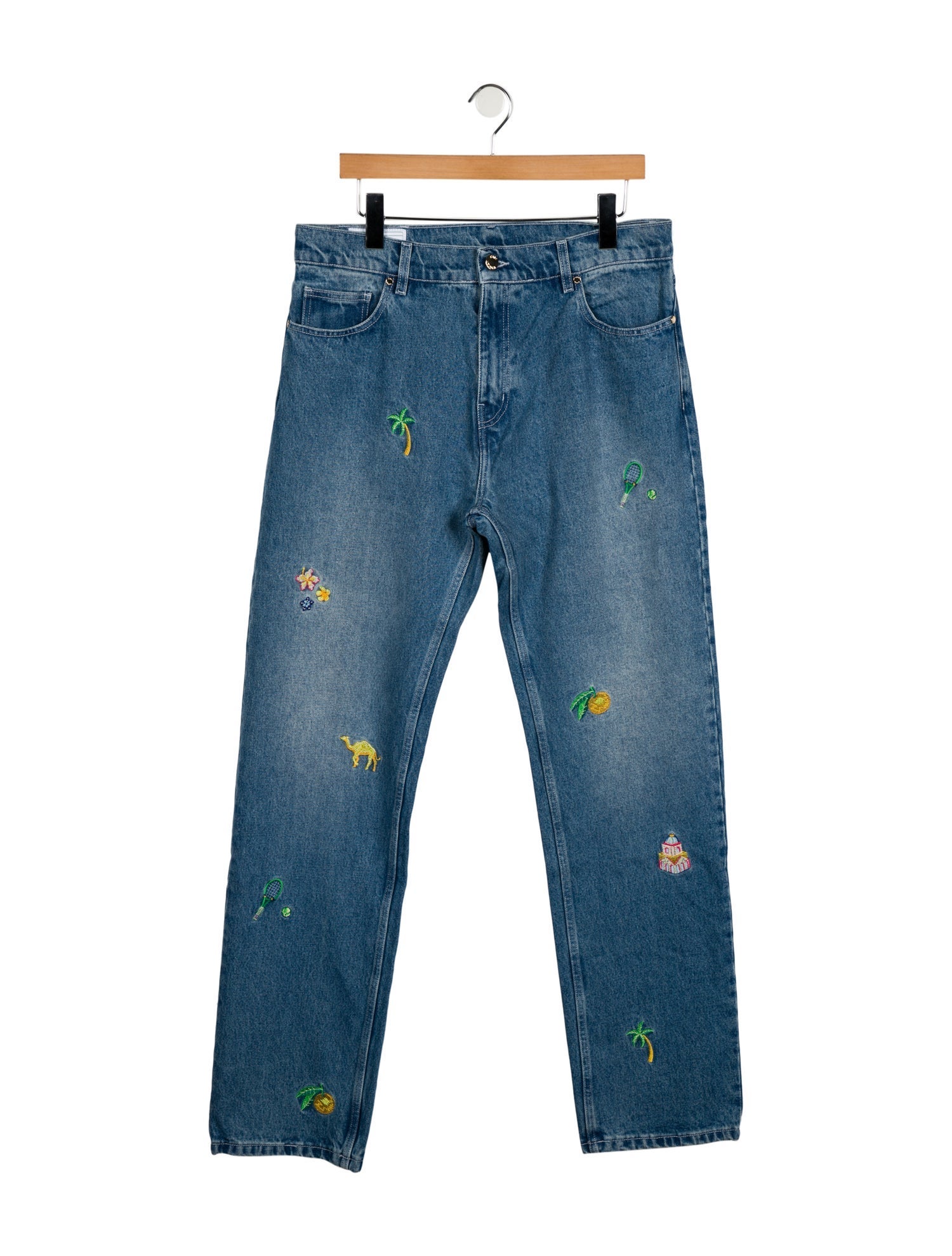 Casablanca 2024 Straight-Leg Jeans w/ Tags - Blue, 12