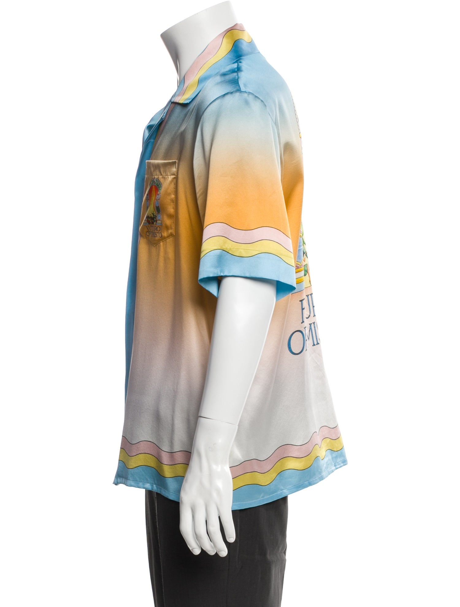 Casablanca 2023 Futuro Optimisto Shirt - Blue Casual Shirts