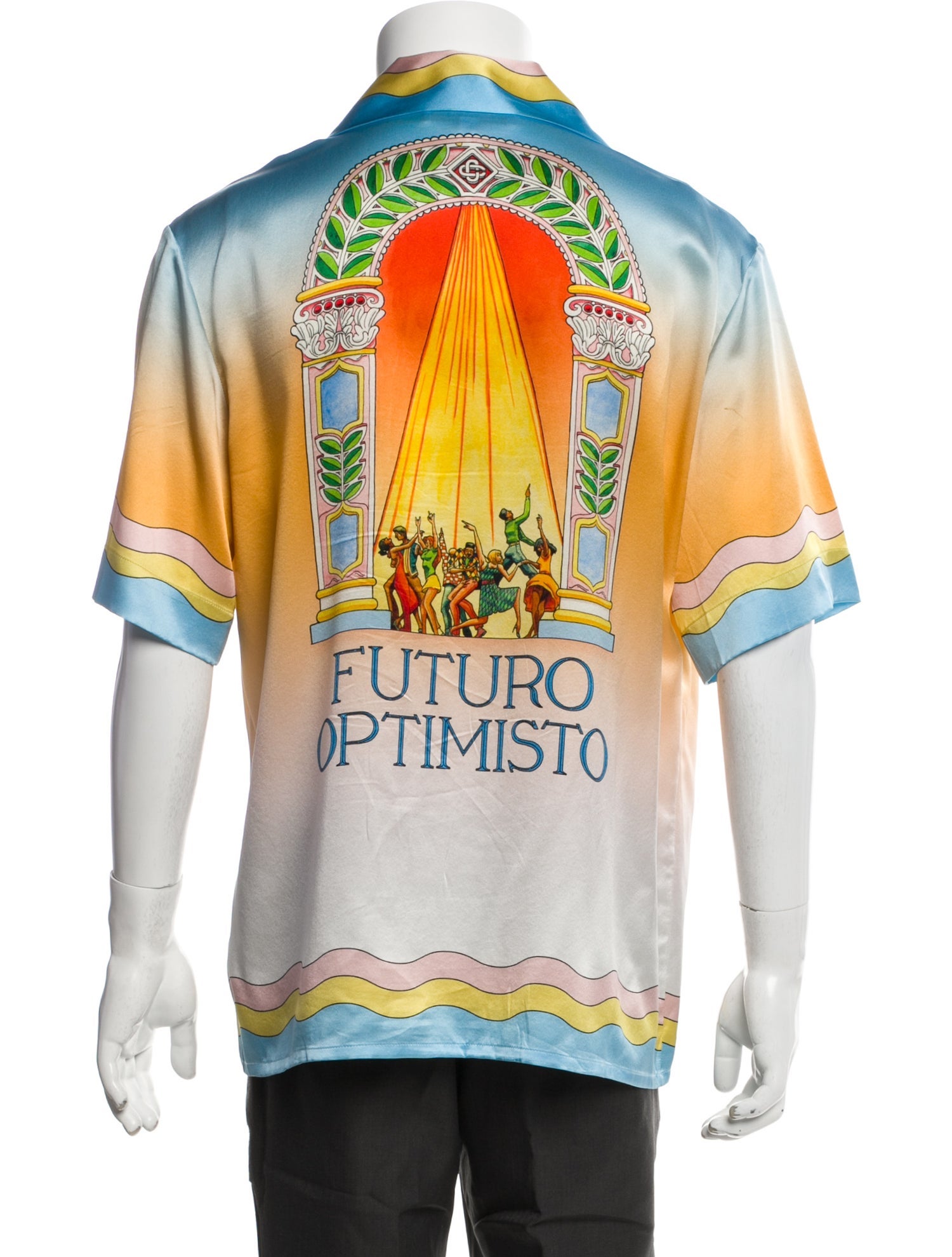 Casablanca 2023 Futuro Optimisto Shirt - Blue Casual Shirts