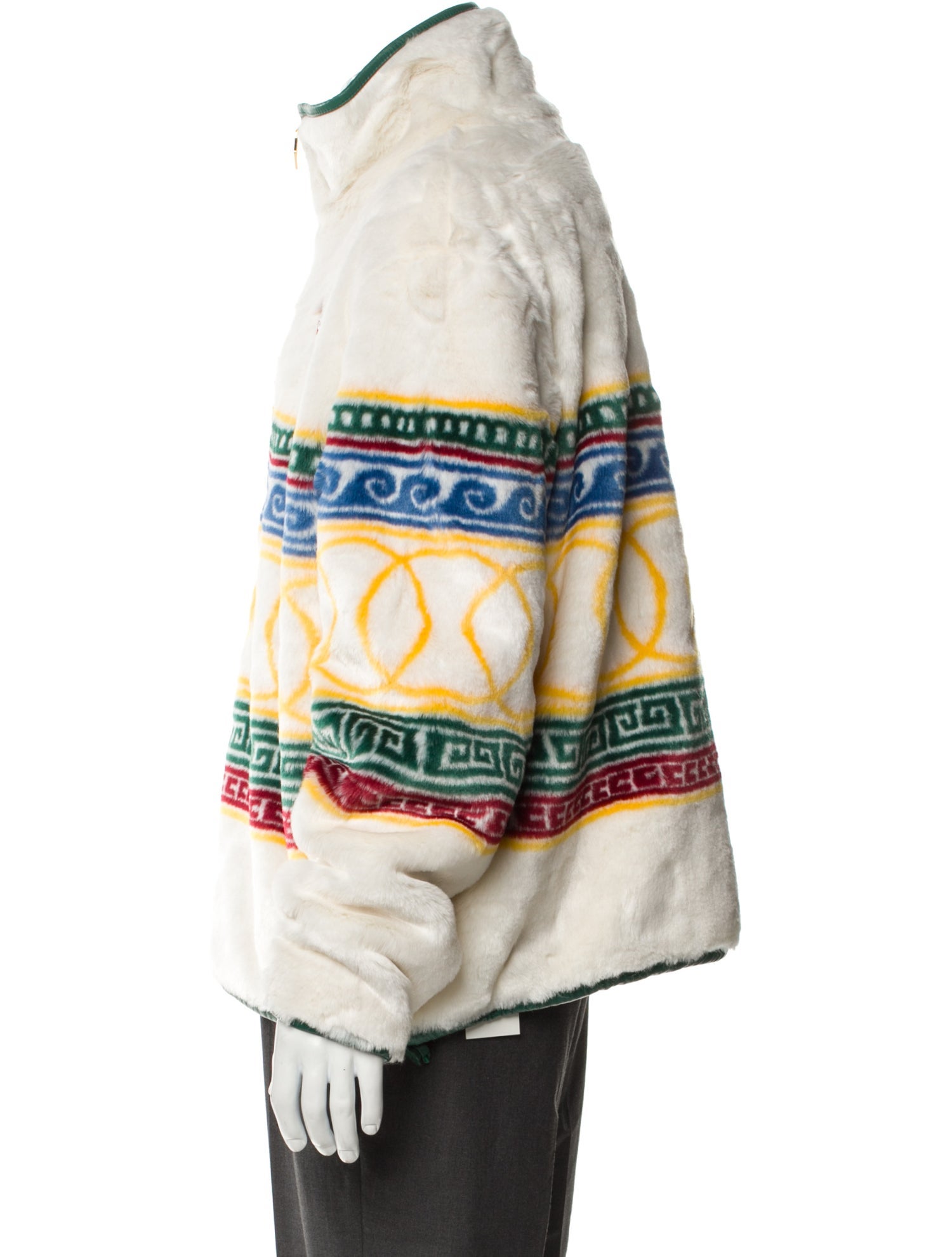 Casablanca 2024 Jacquard Faux Fur Coat