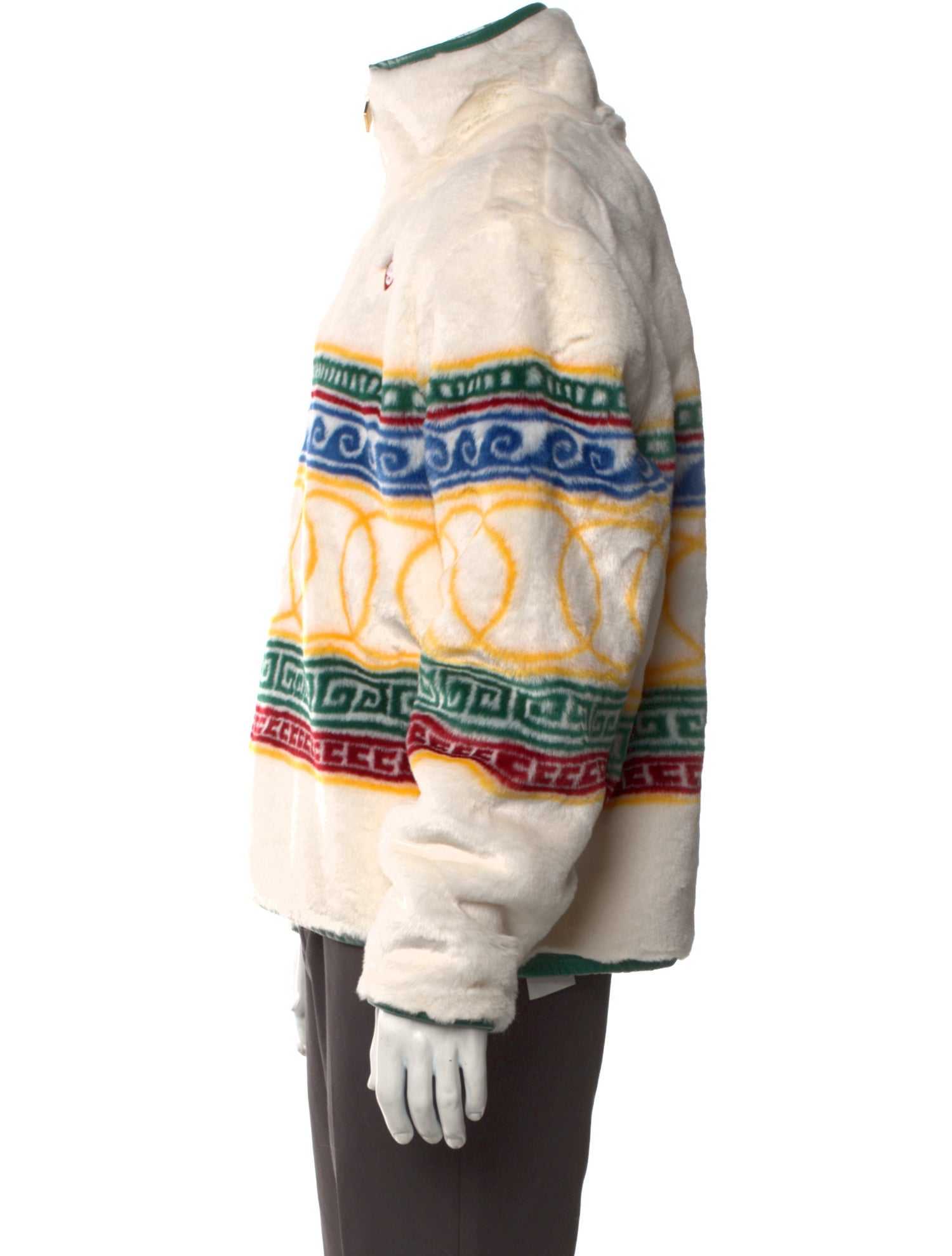 Casablanca 2024 Jacquard Faux Fur Pullover