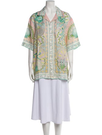 Casablanca Linen Paisley Print Tunic