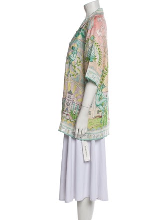 Casablanca Linen Paisley Print Tunic