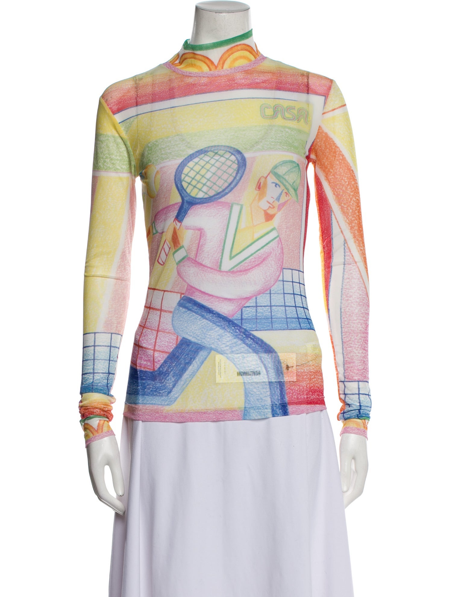 Casablanca Printed Mesh Printed Sweatshirt w/ Tags