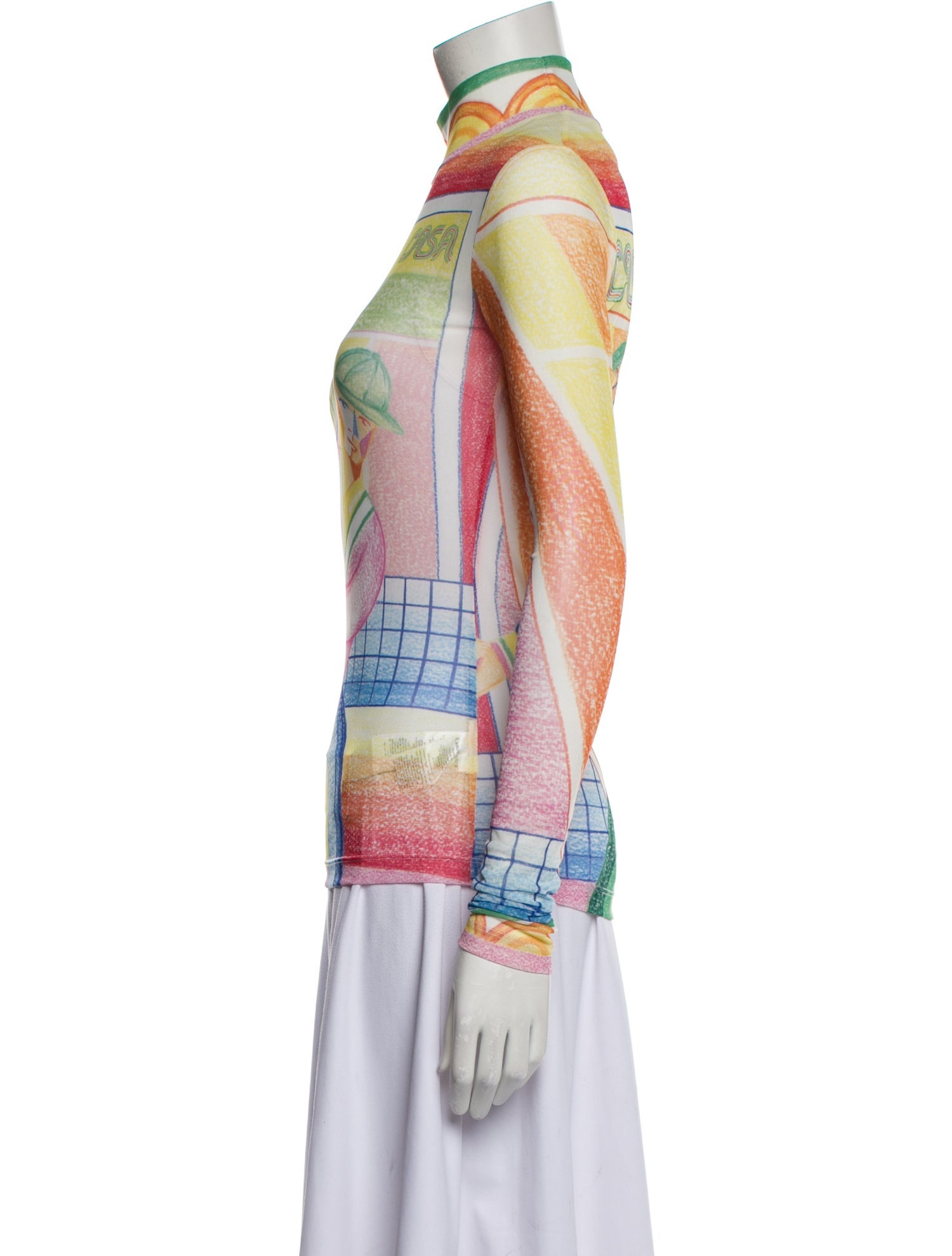 Casablanca Printed Mesh Printed Sweatshirt w/ Tags