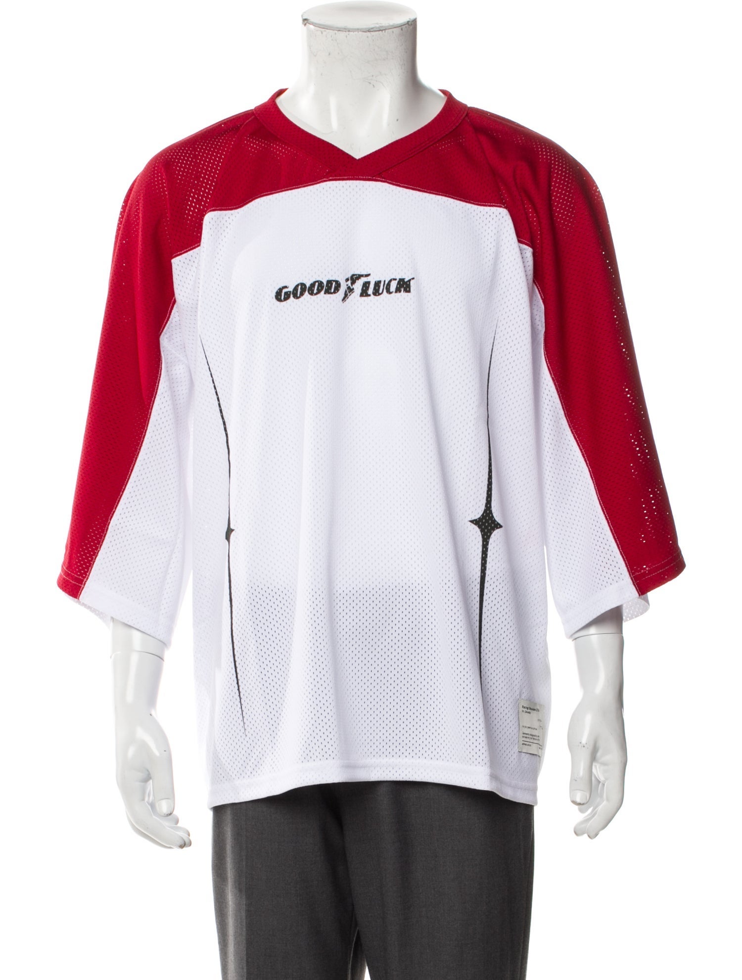 Mr. SATURDAY Graphic Print V-Neck T-Shirt w/ Tags