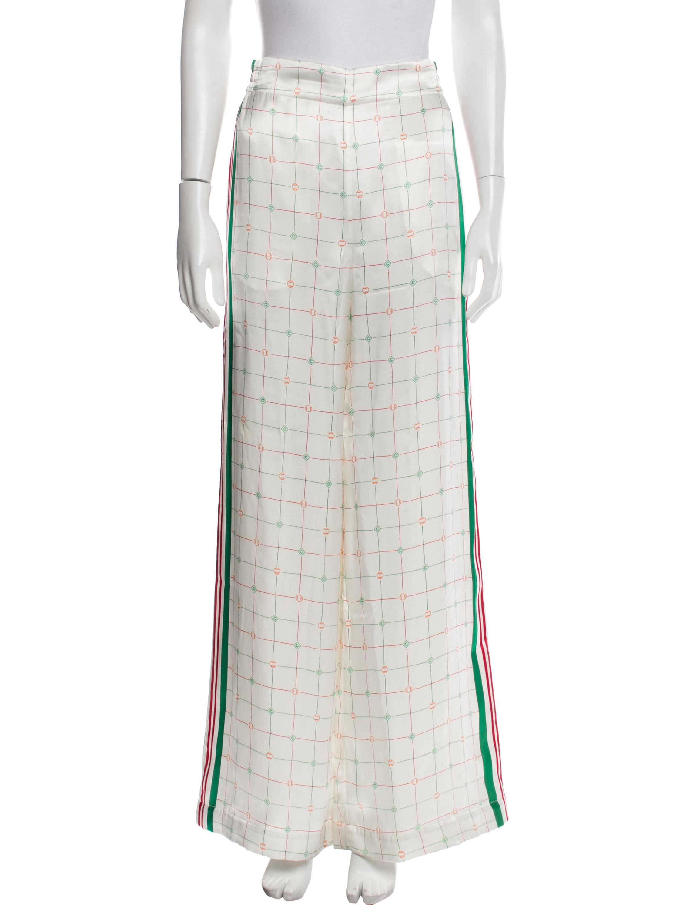 Casablanca Silk Wide Leg Pants